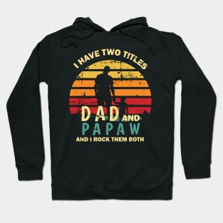 I Have Two Titles Dad And Papa And I Rock Them Both Funny Fathers Day Gift Hoodie